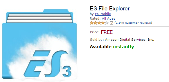 es file explorer for fire phone