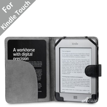 Acase(TM) Leather Case for Kindle PaperWhite and Kindle Touch Wi-Fi / 3G (Black)