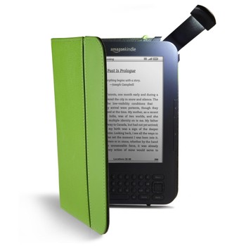 Kindle Lighted Leather Cover, Green (Fits Kindle Keyboard)