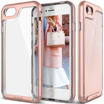 iPhone 7 Case, Caseology [Skyfall Series] Transparent Clear Enhanced Grip [Rose Gold] [Slim Cushion] for Apple iPhone 7 (2016)