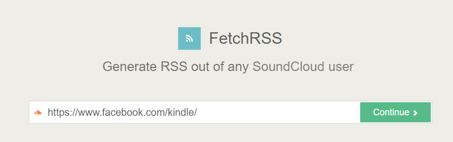 fetch rss from facebook