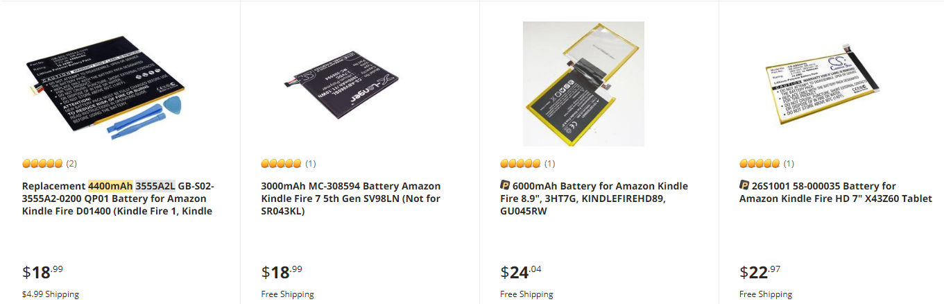 buy replacement battery for kindle
